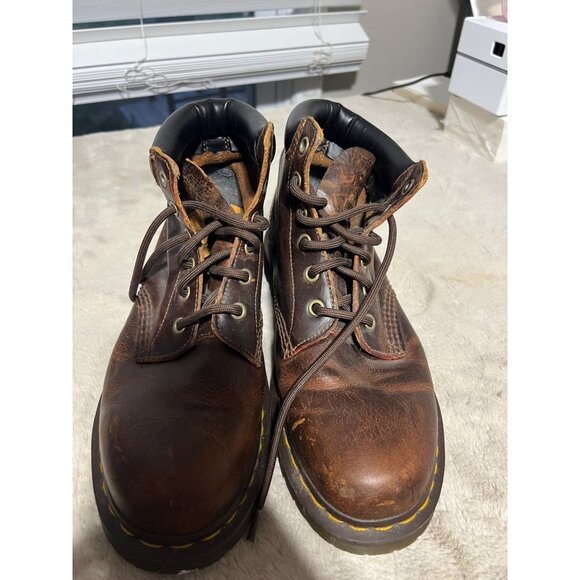 Dr. Martens Brown Leather Lace-Up Ankle Boots Mens Size 9 US - Picture 11 of 11